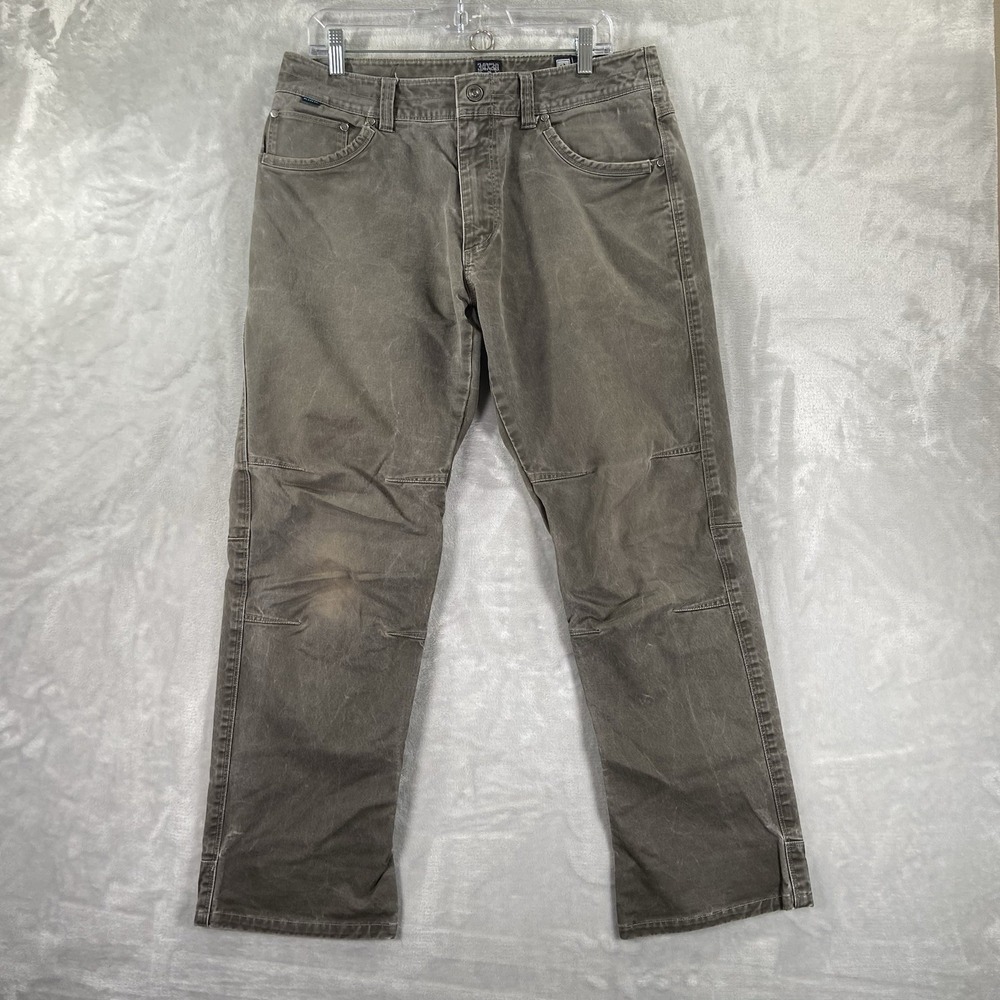 KUHL Pants men's 34x30 RYDR Vintage Patina Dye Canvas Workwear Outdoor Gorpcore